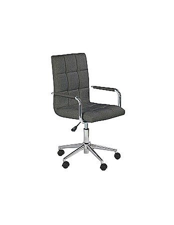 Set mobilier birou copii HM B6, MDF, metalic, spatii depozitare, cu scaun HM Gonzo 3 gri inchis, stofa, 90 kg si dulapior rulant HM Nils, cu roti, lemn, natur [4]