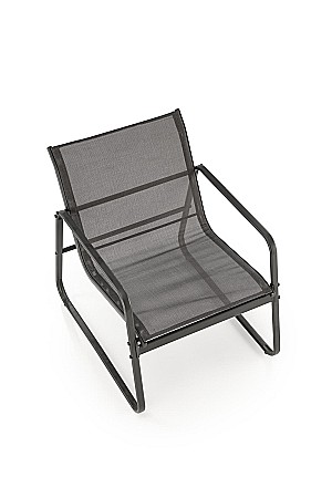 Set mobilier de gradina si terasa HM Conor, metalic, tapiterie textilena, cu canapea, fotolii si masuta cafea, 4 persoane, gri inchis [20]