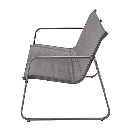 Set mobilier de gradina si terasa HM Conor, metalic, tapiterie textilena, cu canapea, fotolii si masuta cafea, 4 persoane, gri inchis [14]