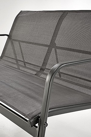 Set mobilier de gradina si terasa HM Conor, metalic, tapiterie textilena, cu canapea, fotolii si masuta cafea, 4 persoane, gri inchis [18]