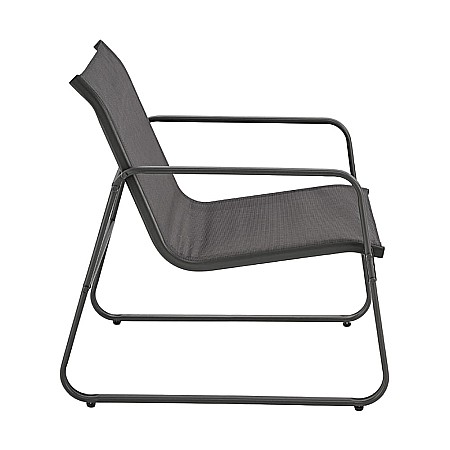 Set mobilier de gradina si terasa HM Conor, metalic, tapiterie textilena, cu canapea, fotolii si masuta cafea, 4 persoane, gri inchis [7]