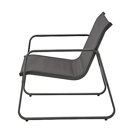 Set mobilier de gradina si terasa HM Conor, metalic, tapiterie textilena, cu canapea, fotolii si masuta cafea, 4 persoane, gri inchis [8]