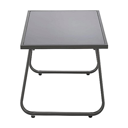 Set mobilier de gradina si terasa HM Conor, metalic, tapiterie textilena, cu canapea, fotolii si masuta cafea, 4 persoane, gri inchis [11]