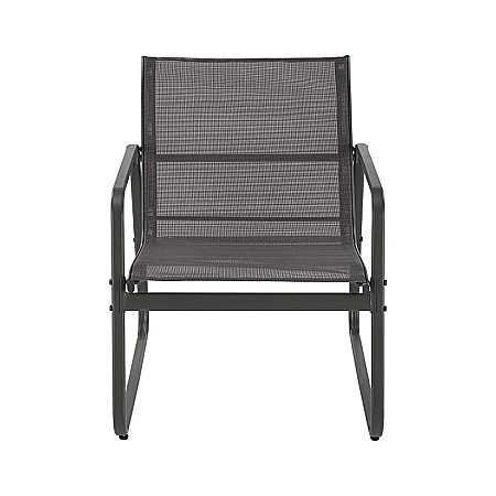 Set mobilier de gradina si terasa HM Conor, metalic, tapiterie textilena, cu canapea, fotolii si masuta cafea, 4 persoane, gri inchis [6]