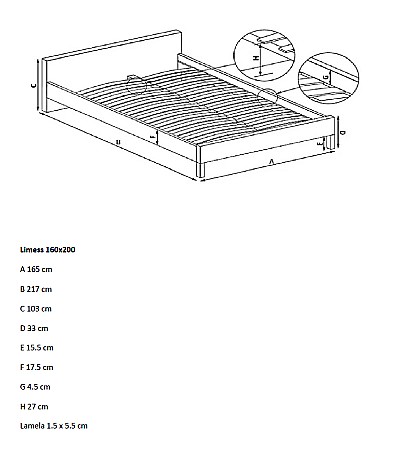Set pat tapitat Limess, elemente lemn masiv, catifea, somiera inclusa, gri si saltea ortopedica Optima Silver Care, plasa de arcuri, reversibila, 160x200 cm [9]