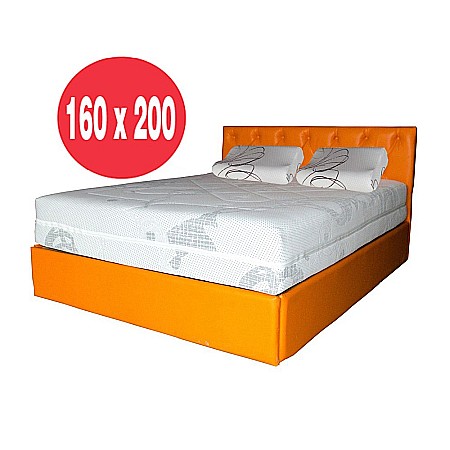 Set Saltea cu arcuri impachetate individual, Neptun Memory Pocket Comfort 160x200x30cm, 7 zone de confort, spuma poliuretanica HR, memory foam 4 cm, husa hipoalergenica, fermitate mediu-soft, 2 perne ortopedice memory SB 52x32 cm, husa lavabila la 40°C [2]