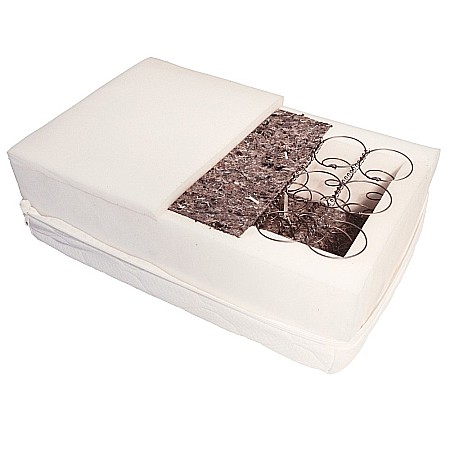 Set Saltea cu arcuri, Pluto Traditional Spring Comfort 140x200x20cm, plasa de arcuri tip Bonell, husa detasabila tricot, hipoalergenica, fermitate mediu spre tare, Saltsib plus husa microfibra, matlasata ultrasonic, lavabila la 95°C [3]