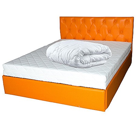 Set Saltea cu arcuri, Pluto Traditional Spring Comfort 160x200x20cm, plasa de arcuri tip Bonell, husa detasabila tricot, hipoalergenica, fermitate mediu spre tare, Saltsib plus pilota microfibra iarna, matlasata, umplutura poliester, 180x200cm