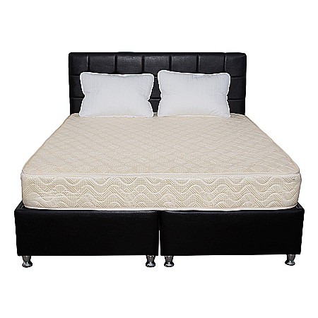 Set Saltea cu arcuri, Super Ortopedica Sofia, 180x200x20cm, fermitate medie, plasa arcuri tip Bonell, reversibila, sistem aerisire cu butoni, Saltex plus 2 perne matlasate microfibra 50x70cm, lavabile la 60°C [2]
