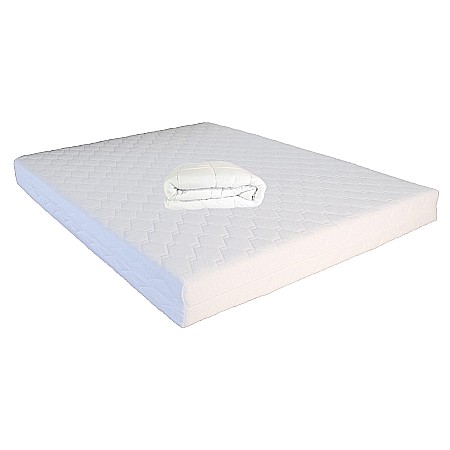 Promotii - Set Saltea cu spuma, Mercur Comfort Flex Plus 140x200x20cm, fermitate mediu spre tare, hipoalergenica, husa detasabila, Saltsib plus pilota microfibra vara, 180x200cm, matlasata, umplutura fibre de poliester, lavabila la 95°C