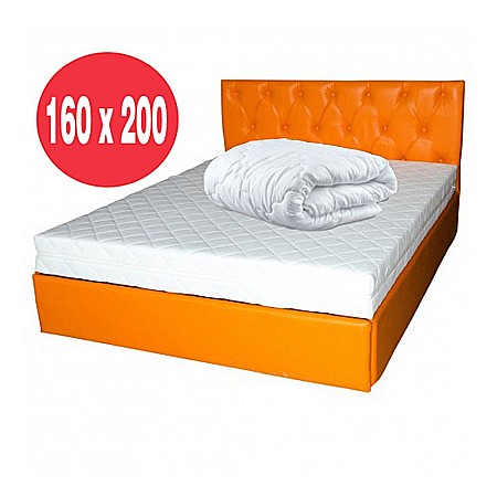 Set Saltea cu spuma, Mercur Comfort Flex Plus 160x200x20cm, fermitate mediu spre tare, hipoalergenica, husa detasabila, Saltsib plus pilota microfibra vara, 180x200cm, matlasata, umplutura fibre de poliester, lavabila la 95°C [1]