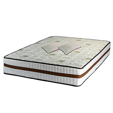 Produse - Set Saltea ortopedica cu arcuri, Lotus Forte Super Ortopedic 140x190x30cm, fermitate mediu spre tare, plasa de arcuri Bonell, fara vara-iarna, banda de aerisire spaceair, Salt Confort plus 2 perne matlasate, microfibra, 50x70cm