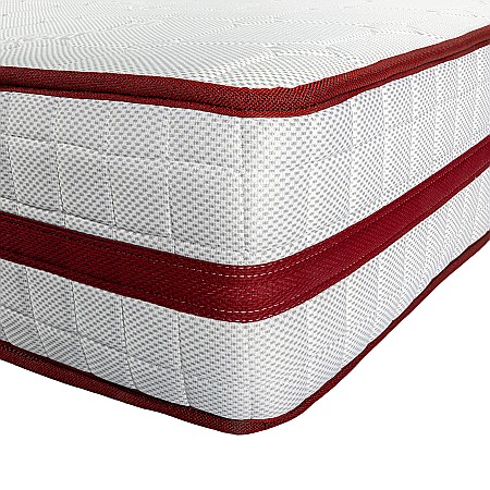 Set Saltea ortopedica, cu arcuri, Roza Super Lux Ortopedic 140x190x25cm, fermitate mediu spre tare, plasa de arcuri Bonell, fara vara-iarna, banda de aerisire spaceair, greutate maxima sustinuta 100 kg/utilizator, Salt Confort, 2 perne matlasate, 50x70cm [6]