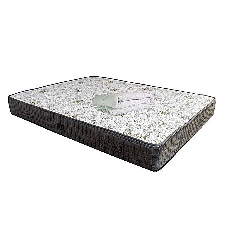 Produse - Set Saltea ortopedica cu arcuri Roza Super Lux Ortopedic 180x200x25cm, fermitate mediu-tare, plasa arcuri Bonell, fara vara-iarna, aerisire spaceair, greutate maxima sustinuta 100 kg/utilizator, pilota vara, microfibra, umplutura poliester, 200x220cm