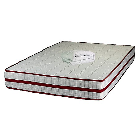 Produse - Set Saltea ortopedica cu arcuri Roza Super Lux Ortopedic 140x200x25cm, fermitate mediu-tare, plasa arcuri Bonell, fara vara-iarna, aerisire spaceair, greutate maxima sustinuta 100 kg/utilizator, Salt Confort, pilota iarna, microfibra, 180x200cm