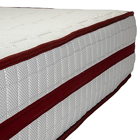 Set Saltea ortopedica, cu arcuri, Roza Super Lux Ortopedic 140x190x25cm, fermitate mediu spre tare, plasa de arcuri Bonell, fara vara-iarna, banda de aerisire spaceair, greutate maxima sustinuta 100 kg/utilizator, Salt Confort, 2 perne matlasate, 50x70cm [5]