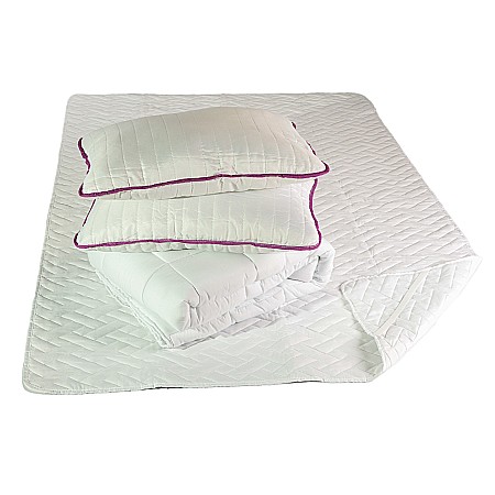 Set Saltea ortopedica cu arcuri Venetia Super Ortopedica Lux Flexa 180x200x30cm, fermitate tare, plasa arcuri Bonell, reversibila, aerisire perimetrala, Pachet textile Avantaj, 2 perne matlasate, 50x70cm, husa hipoalergenica, pilota iarna lavabila la 95°C [9]