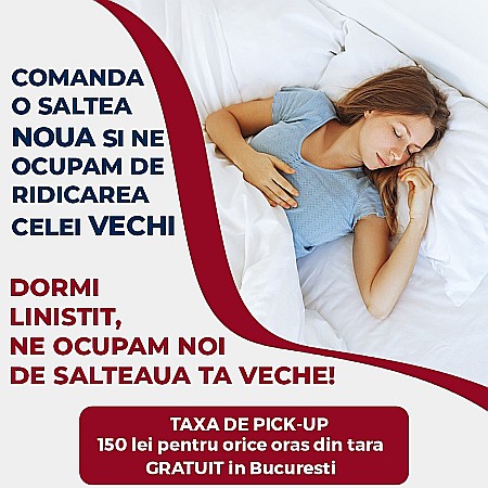 Set Saltea ortopedica cu spuma poliuretanica, Memory Foam 5 cm Paris, 140x200x23cm, fermitate tare, sistem de aerisire perimetral Saltex plus husa hipoalergenica, microfibra, lavabila la 95°C [6]