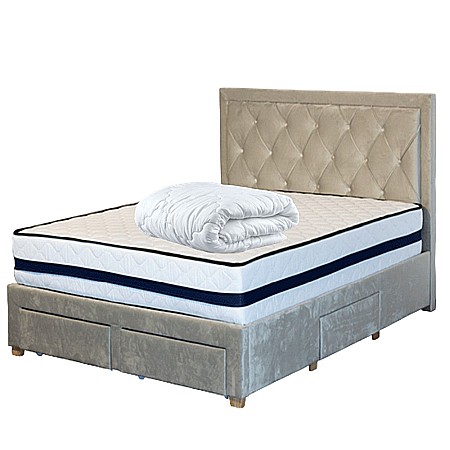 Set Saltea ortopedica, Iris Super Lux Comfort, 140x200x26cm, fermitate tare, cu plasa de arcuri tip Bonell, sistem de aerisire banda Spaceair, Saltsib plus pilota hipoalergenica iarna, umplutura poliester, densitate 400g/mp, 180x200cm [1]