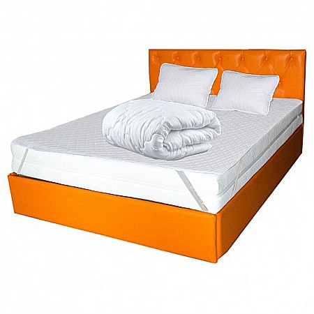 Set Saltea ortopedica Jupiter Memory One 140x200x24cm cu spuma poliuretanica, memory foam 4 cm, husa detasabila hipoalergenica, fermitate mediu-tare, 2 perne matlasate 50x70cm lavabile la 60°C, husa antialergica, pilota vara, densitate 200g/m², 180x200cm [1]