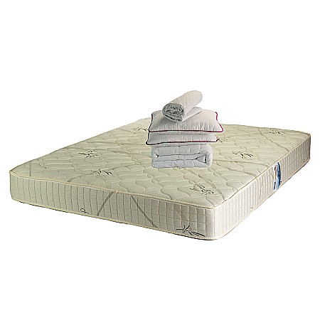 Set Saltea ortopedica Latex Viena 160x200x22cm, fermitate tare, cu spuma poliuretanica, latex 4 cm, aerisire perimetrala, 2 perne matlasate 50x70 antialergice, protectie hipoalergenica, cu elastice pe colturi, pilota iarna lavabila la 95°C, 180x200cm [0]