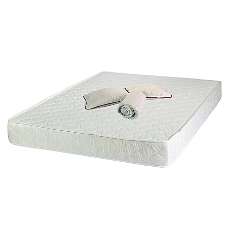 Promotii - Set Saltea ortopedica, Pegas Comfort Flex 140x200x20cm, fermitate tare, cu spuma poliuretanica, Saltsib plus 2 perne matlasate, microfibra 50x70cm si husa hipoalergenica, lavabila la 95°C