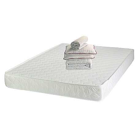 Promotii - Set Saltea ortopedica, Pegas Comfort Flex 140x200x20cm, fermitate tare, cu spuma poliuretanica, Saltsib plus Pachet textile Avantaj cu 2 perne matlasate, 50x70 cm, husa hipoalergenica si pilota iarna, microfibra 180x200cm