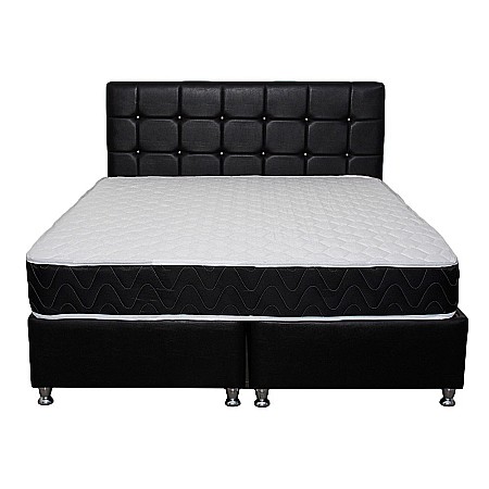 Set Saltea ortopedica, Praga 140x200x22 cm, cu plasa de arcuri tip Bonell, box spring system, fermitate medie, sistem de aerisire perimetral, Saltsib plus 2 perne ortopedice, memory, 52x32 cm, lavabile la 40°C [5]