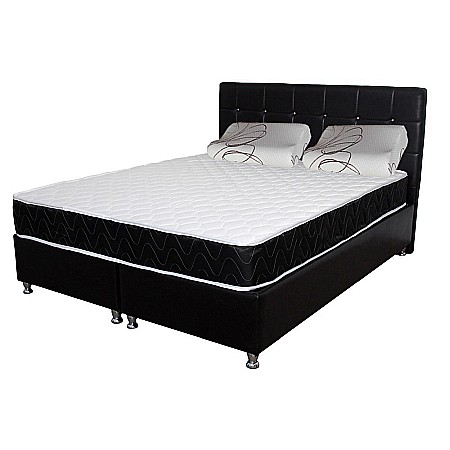 Set Saltea ortopedica, Praga 140x200x22 cm, cu plasa de arcuri tip Bonell, box spring system, fermitate medie, sistem de aerisire perimetral, Saltsib plus 2 perne ortopedice, memory, 52x32 cm, lavabile la 40°C [1]