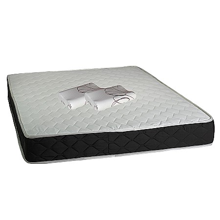 Produse - Set Saltea ortopedica, Praga 140x200x22 cm, cu plasa de arcuri tip Bonell, box spring system, fermitate medie, sistem de aerisire perimetral, Saltsib plus 2 perne ortopedice, memory, 52x32 cm, lavabile la 40°C