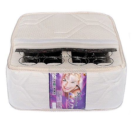 Set Saltea ortopedica, tip relaxa, Dafin Lux Ortopedic, 90x190x21cm, fermitate medie, plasa arcuri tip Bonell, fata vara-iarna, sistem de aerisire cu butoni, Salt Confort plus perna microfibra 50x70cm, lavabila la 60°C [8]