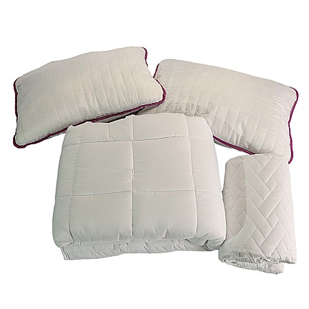 Set Saltea ortopedica tip relaxa Dafin Lux Ortopedic 180x200x21cm, fermitate medie, plasa de arcuri Bonell, fata vara-iarna, sistem de aerisire cu butoni, Salt Confort, 2 perne matlasate, 50x70cm, husa hipoalergenica si pilota vara, microfibra, 200x220cm [4]