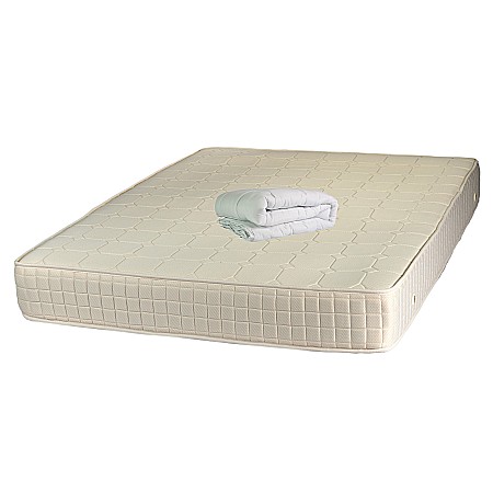 Promotii - Set Saltea ortopedica, tip relaxa, Dafin Lux Ortopedic, 160x200x21cm, fermitate medie, cu plasa de arcuri tip Bonell, fata vara-iarna, sistem de aerisire cu butoni, Salt Confort plus pilota vara, microfibra, lavabila la 95°C, 180x200cm