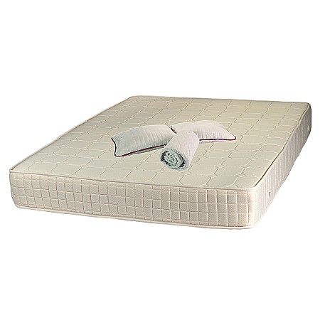 Produse - Set Saltea ortopedica tip relaxa, Dafin Lux Ortopedic, 160x200x21cm, fermitate medie, cu plasa de arcuri tip Bonell, fata vara-iarna, sistem de aerisire cu butoni, Salt Confort plus 2 perne, 50x70cm si husa hipoalergenica, microfibra, lavabila la 95°C
