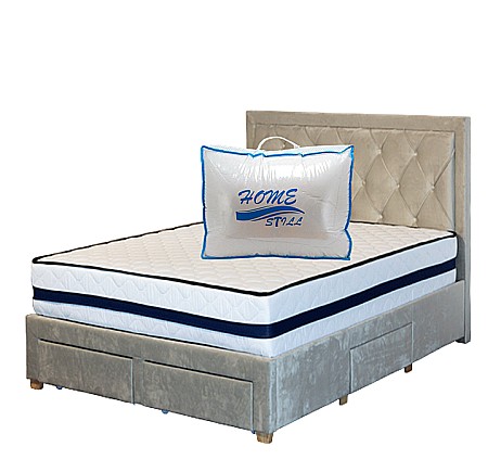 Set Saltea ortopedica Tulip Super Lux Comfort 180x200x30cm, fermitate tare, plasa arcuri tip Bonell, sistem de aerisire banda Spaceair, Saltsib plus Pachet textile Avantaj  cu 2 perne matlasate, husa microfibra si pilota iarna, hipoalergenica, 200x200cm [5]