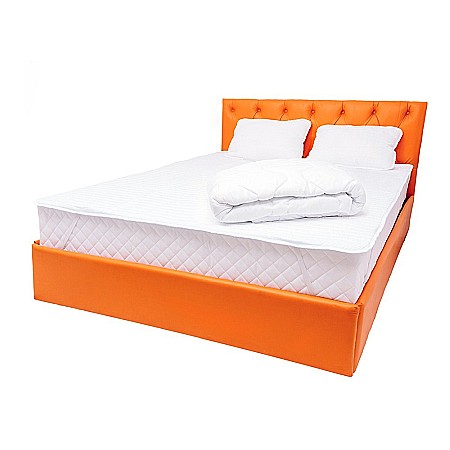 Set Saltea ortopedica Uranus Standard Spring Comfort 160x200x26cm plasa arcuri Bonell, fermitate mediu-tare, Saltsib, 2 perne matlasate, 50x70cm, protectie microfibra, cu elastice pe colturi, pilota vara, lavabila la 95°C, 180x200cm [2]