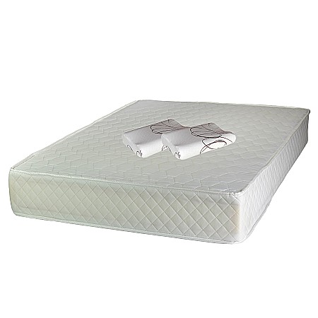 Set Saltea ortopedica, Uranus Standard Spring Comfort 180x200x26cm, plasa de arcuri Bonell, fermitate mediu spre tare, Saltsib plus 2 perne ortopedice memory SB 52x32 cm, husa lavabila la 40°C [0]