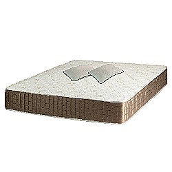 Set Saltea SuperOrtopedica Lux Roma, 160x190x23cm, fermitate tare, cu plasa arcuri tip bonell, reversibila, sistem aerisire perimetral, Saltex plus 2 perne matlasate microfibra 50x70cm, lavabile la  60°C [1]