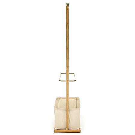 Stender pentru umerase cu spatiu depozitare HM WU31, lemn, metal cromat, natur [5]