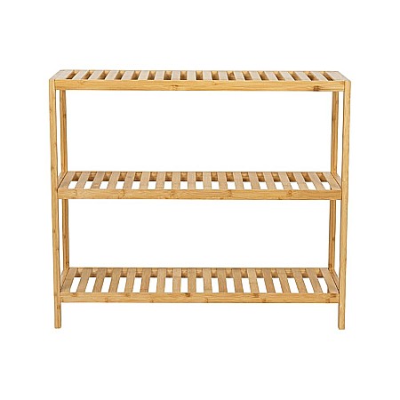 Suport pantofi KL268 cu 3 nivele, lemn masiv, capacitate 12 perechi, natur [1]