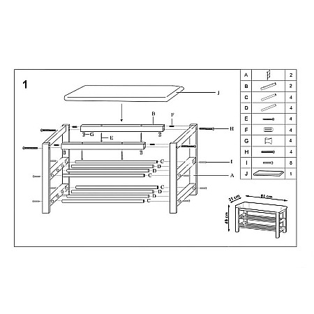 Suport pentru pantofi HM ST11, cu bancheta, lemn masiv, piele ecologica, 2 rafturi metalice, capacitate 8 perechi, alb [3]