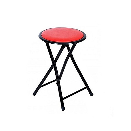 Produse - Taburet pliant Maroc, cadru metalic, piele ecologica, 80 kg, multicolor