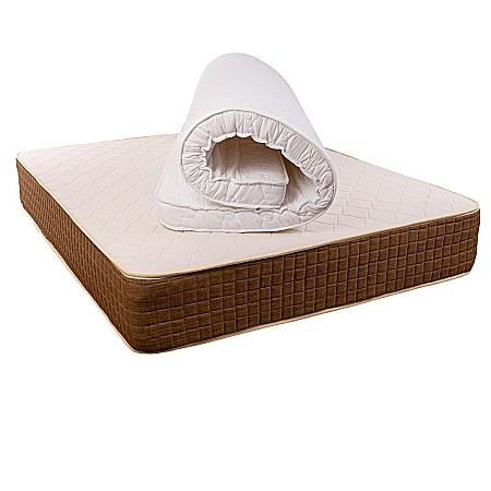 Topper saltea 120x200 spuma 10cm, fermitate medie spre tare, spuma poliuretanica, husa fixa matlasata, microfibra, Saltsib [5]