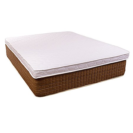 Top saltele 10 cm - Topper saltea 140x190 spuma 10cm, fermitate medie spre tare, spuma poliuretanica, husa fixa matlasata, microfibra, Saltsib