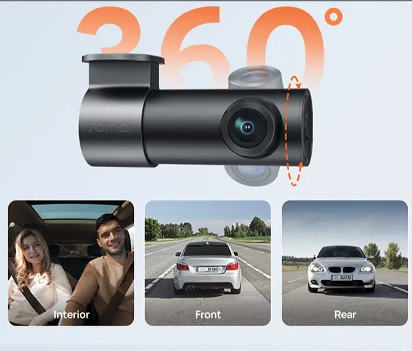 Cameră auto DVR 70mai M310 Plus 3K, Night Vision, G-Senzor, Wi-Fi, 3MP, Negru [5]
