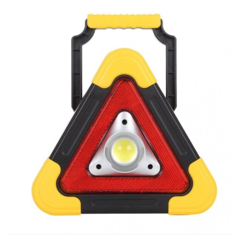 Triunghi SOS Cu Lanterna LED COB , LED Rosu , Incarcare Solara , USB , Acumulator Integrat [1]