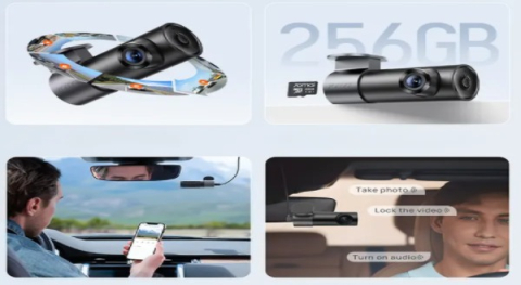 Cameră auto DVR 70mai M310 Plus 3K, Night Vision, G-Senzor, Wi-Fi, 3MP, Negru [5]