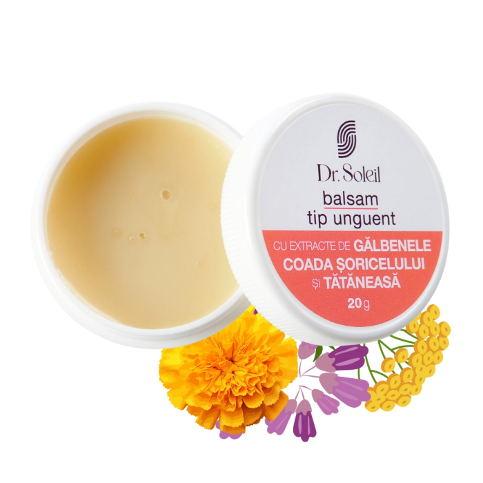 Balsam tip unguent cu extracte de Gălbenele, Coada Șoricelului și Tătăneasă, 20 g, Dr. Soleil [1]