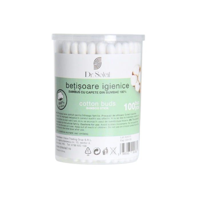 Bețișoare igienice bambus, 100 buc, Dr. Soleil [1]