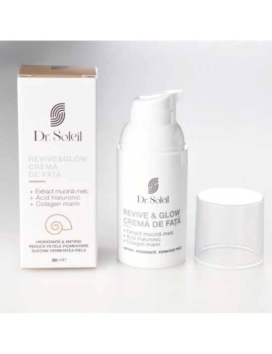 Cremă față cu mucină de melc Revive & Glow, 30 ml, Dr. Soleil [4]